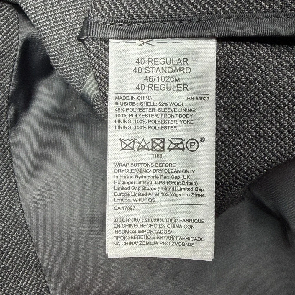 Banana Republic Smart Weight Half Lined Performance Sport Coat Blazer Men's 40 R